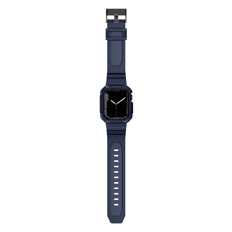 Kingxbar CYF106 2w1 pancerne etui Apple Watch SE, 9, 8, 7, 6, 5, 4, 3, 2, 1 (41, 40, 38 mm) z paskiem niebieskie - obrazek 9