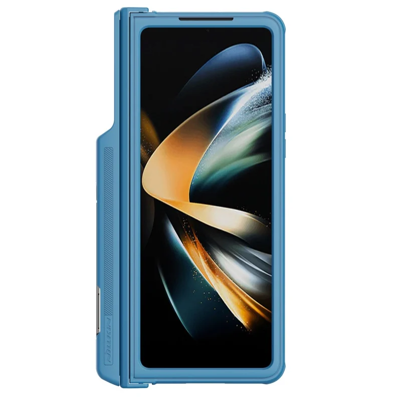 Nillkin CamShield Pro Case (suit) etui Samsung Galaxy Z Fold 4 pokrowiec z osłoną na aparat podstawka niebieskie - obrazek 3