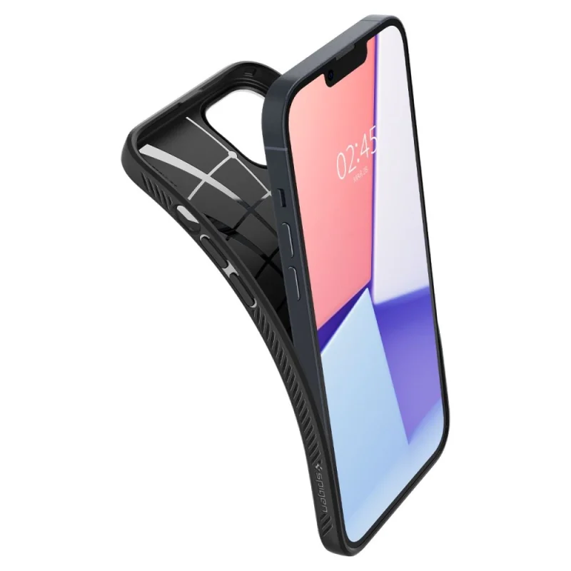 Etui Spigen Liquid Air na iPhone 14 - czarny mat - obrazek 7