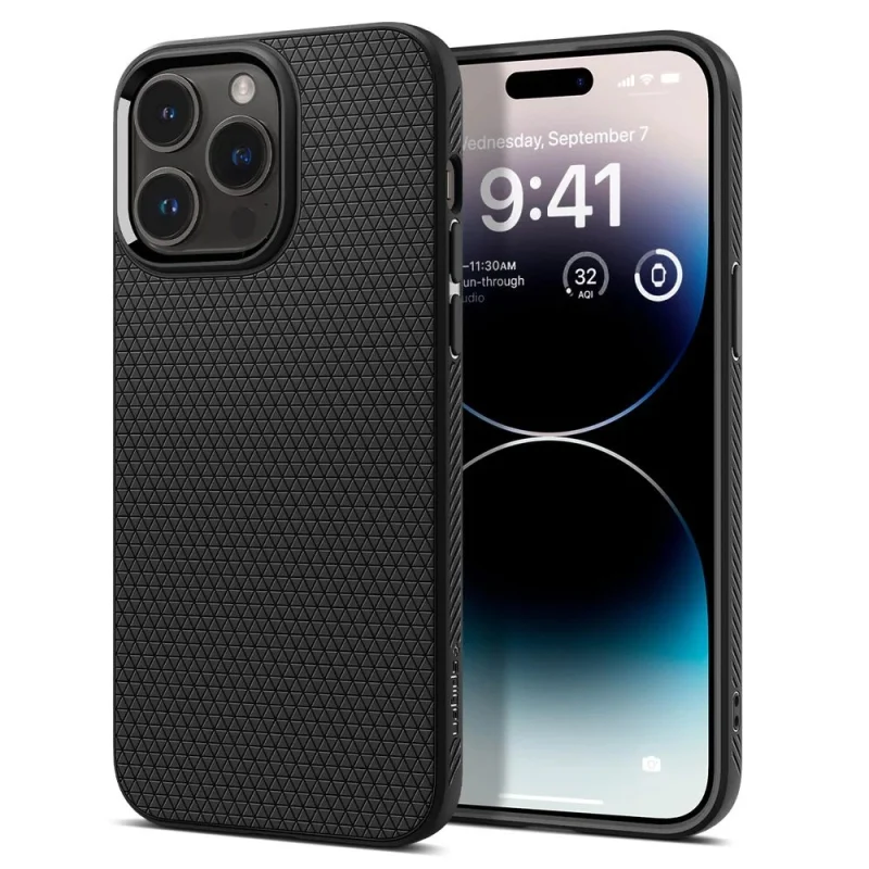 Etui Spigen Liquid Air na iPhone 14 Pro - czarny mat