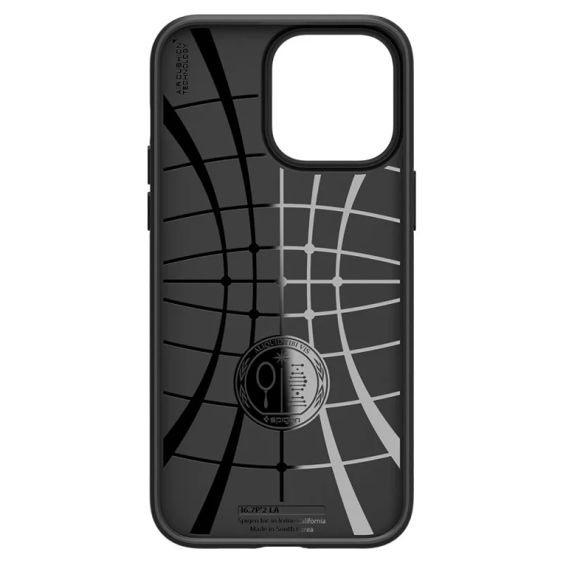 Etui Spigen Liquid Air na iPhone 14 Pro - czarny mat - obrazek 4