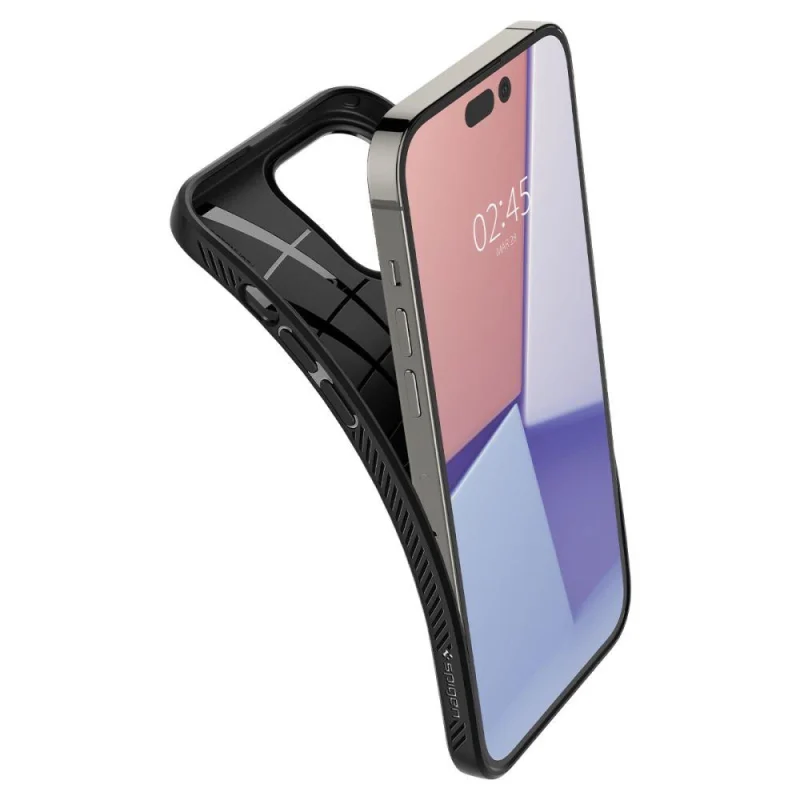 Etui Spigen Liquid Air na iPhone 14 Pro - czarny mat - obrazek 9