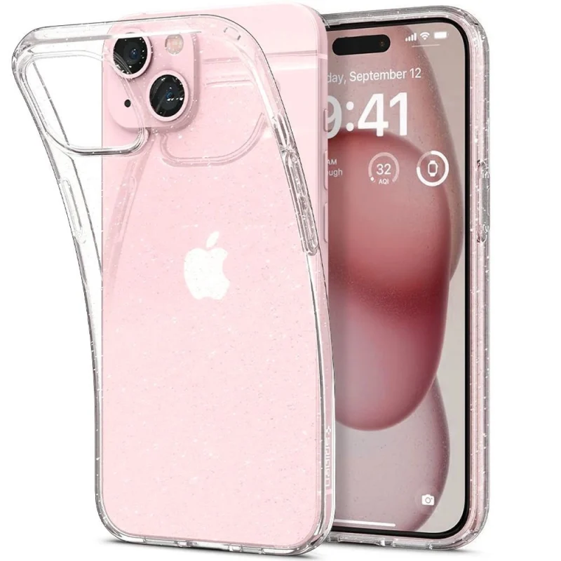 Etui Spigen Liquid Crystal na iPhone 14 Plus - przezroczysto-brokatowe