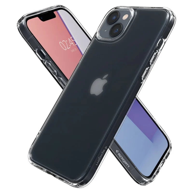 Etui Spigen Ultra Hybrid na iPhone 14 - przezroczyste matowe - obrazek 7