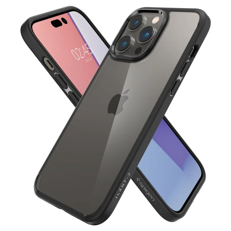 Etui Spigen Ultra Hybrid na iPhone 14 Pro - czarny mat - obrazek 7