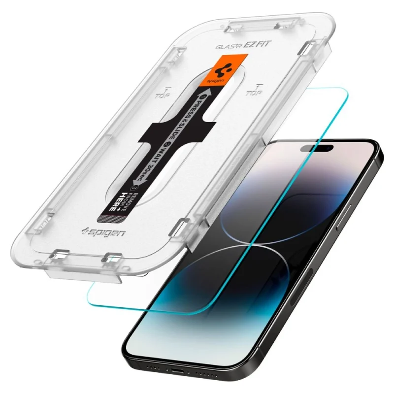 Szkło hartowane Spigen Glas.tR EZ Fit na iPhone 14 Pro Max - 2 szt. - obrazek 2