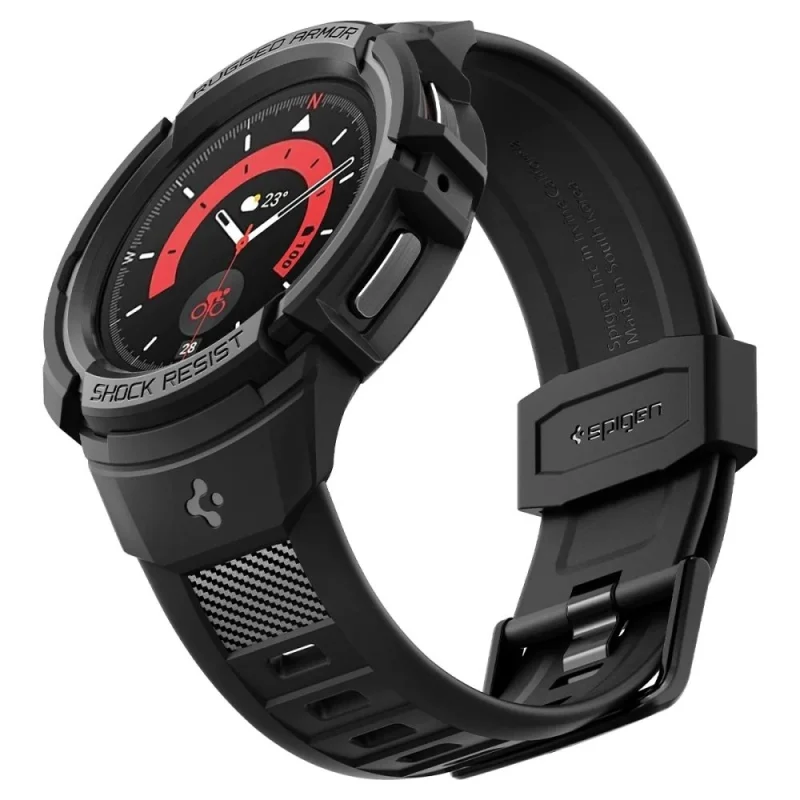 Etui z paskiem Spigen Rugged Armor Pro na Samsung Galaxy Watch 5 Pro (45 mm) - czarne - obrazek 13