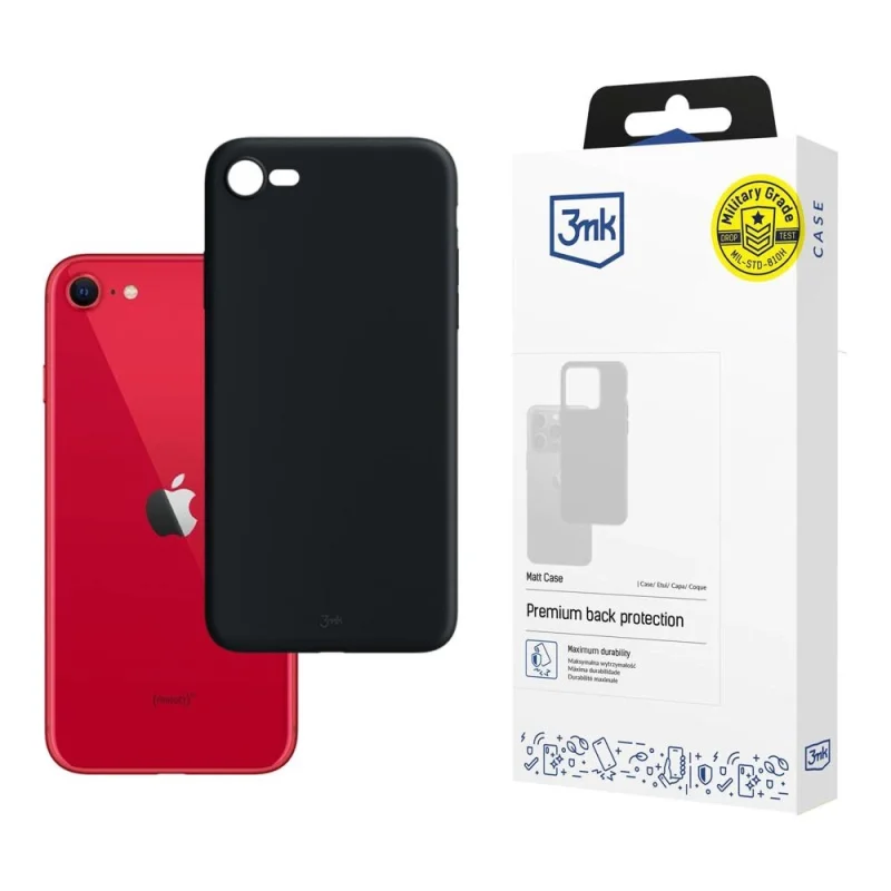 Etui 3mk Matt Case na iPhone SE 2020 / SE 2022 - czarne