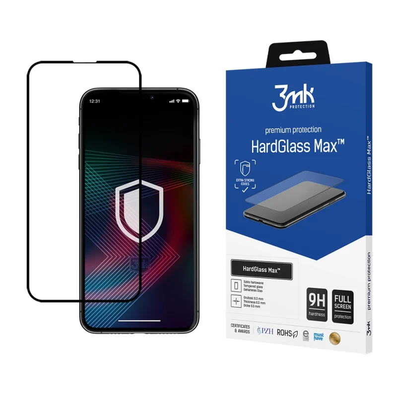 Szkło 9H 3mk HardGlass Max™ na iPhone 14 Plus