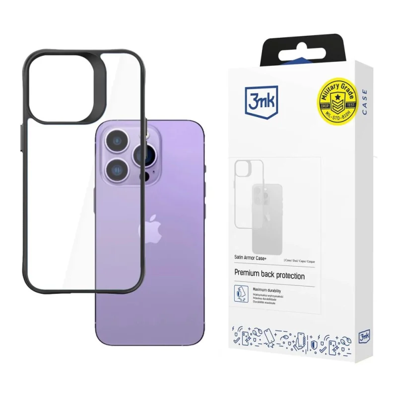 Etui 3mk Satin Armor Case+ na iPhone 14 Pro Max - przezroczyste