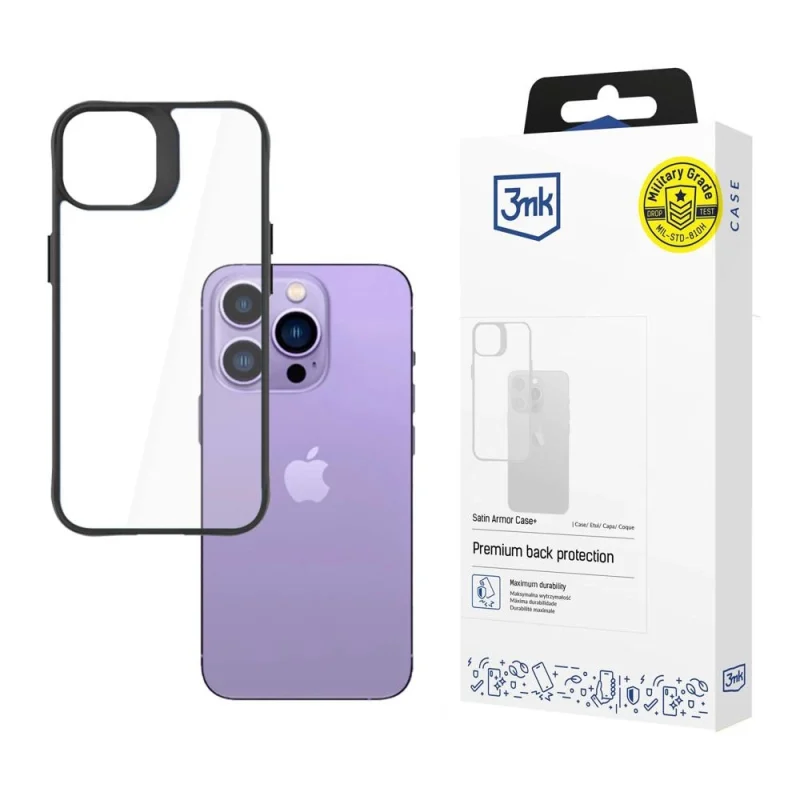 Etui 3mk Satin Armor Case+ na iPhone 14 Pro - przezroczyste