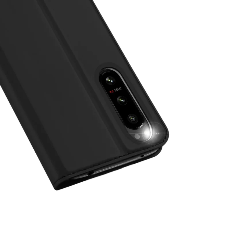 Dux Ducis Skin Pro etui Sony Xperia 5 IV pokrowiec z klapką portfel na kartę podstawka czarne - obrazek 3