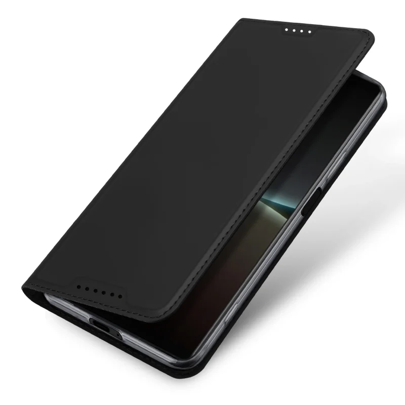 Dux Ducis Skin Pro etui Sony Xperia 5 IV pokrowiec z klapką portfel na kartę podstawka czarne - obrazek 4