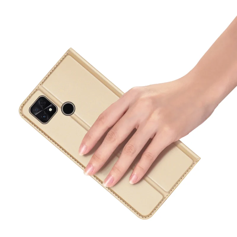 Dux Ducis Skin Pro etui Xiaomi Poco C40 pokrowiec z klapką portfel na kartę podstawka złote - obrazek 6