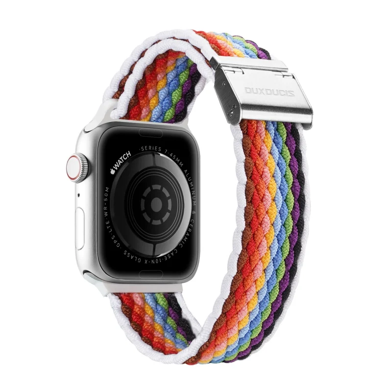 Dux Ducis Strap (Mixture II Version) pasek Apple Watch SE, 9, 8, 7, 6, 5, 4, 3, 2, 1 (41, 40, 38 mm) pleciona opaska bransoleta pale stripes - obrazek 2