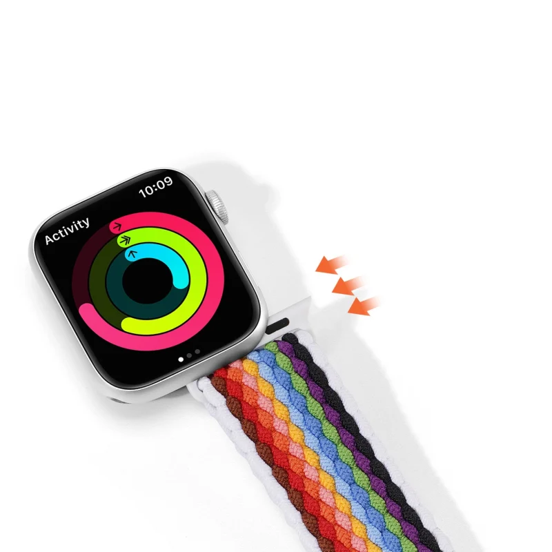 Dux Ducis Strap (Mixture II Version) pasek Apple Watch SE, 9, 8, 7, 6, 5, 4, 3, 2, 1 (41, 40, 38 mm) pleciona opaska bransoleta pale stripes - obrazek 8