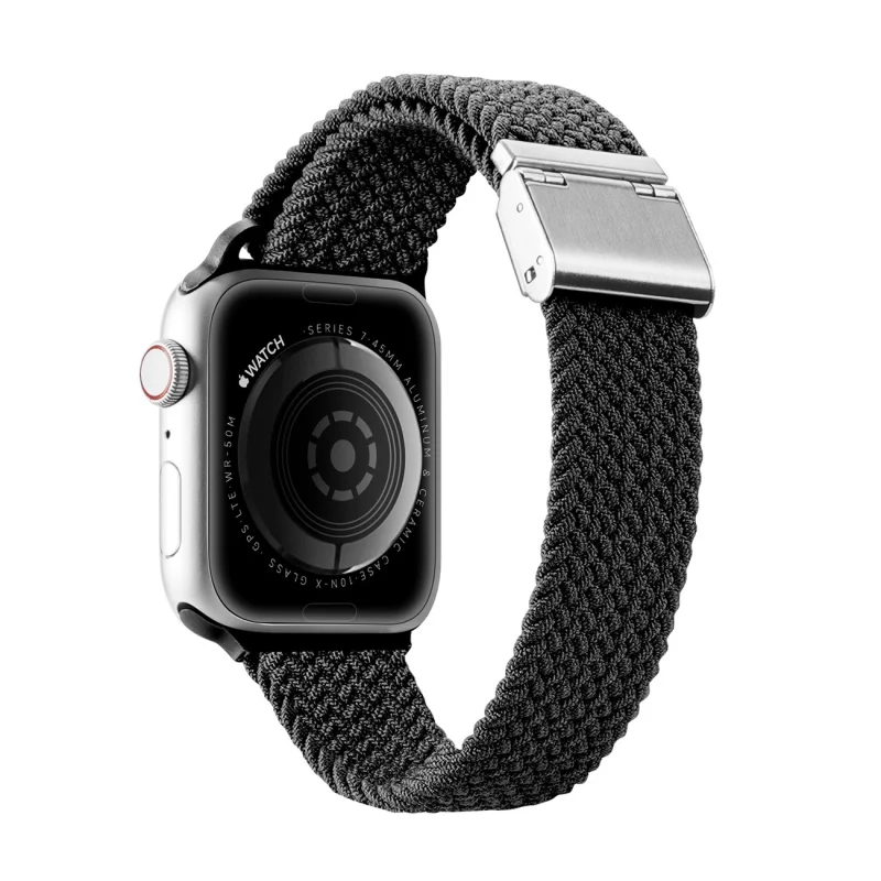 Dux Ducis Strap (Mixture II Version) pasek Apple Watch Ultra, SE, 9, 8, 7, 6, 5, 4, 3, 2, 1 (49, 45, 44, 42 mm) pleciona opaska bransoleta czarny - obrazek 2