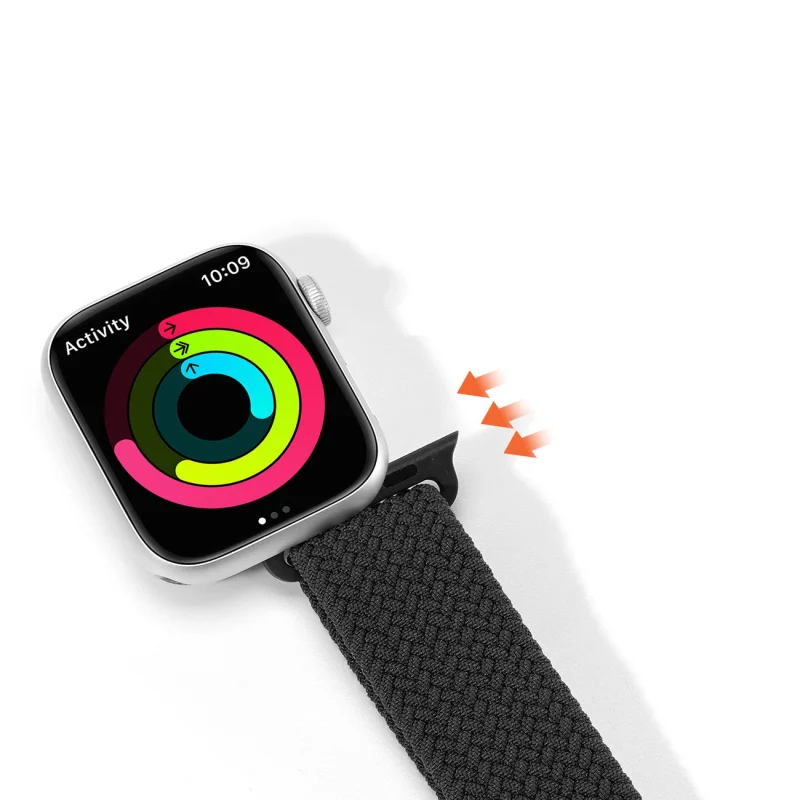 Dux Ducis Strap (Mixture II Version) pasek Apple Watch Ultra, SE, 9, 8, 7, 6, 5, 4, 3, 2, 1 (49, 45, 44, 42 mm) pleciona opaska bransoleta czarny - obrazek 10