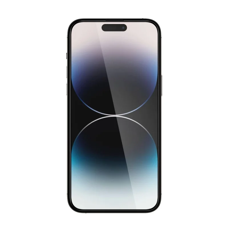 Szkło hartowane Spigen Glass FC na iPhone 14 Pro Max - czarne - obrazek 3