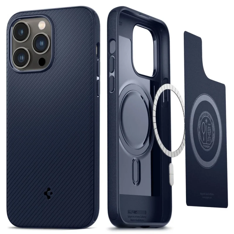 Etui Spigen Mag Armor na iPhone 14 Pro Max - niebieskie