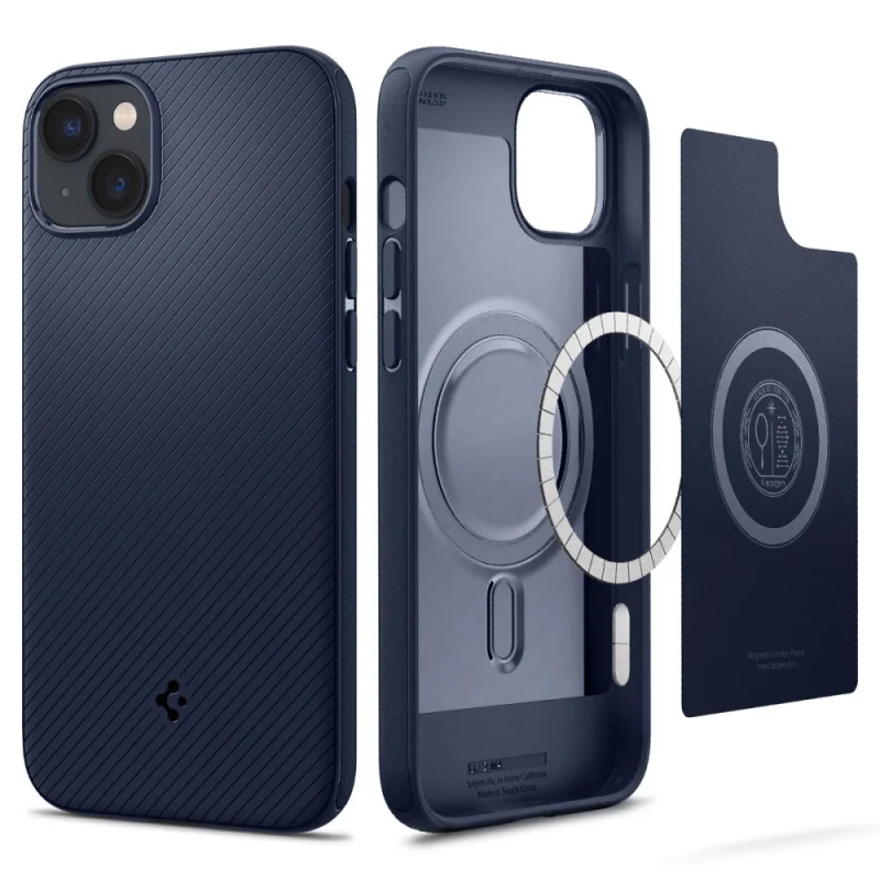 Etui Spigen Mag Armor na iPhone 14 Plus - niebieskie