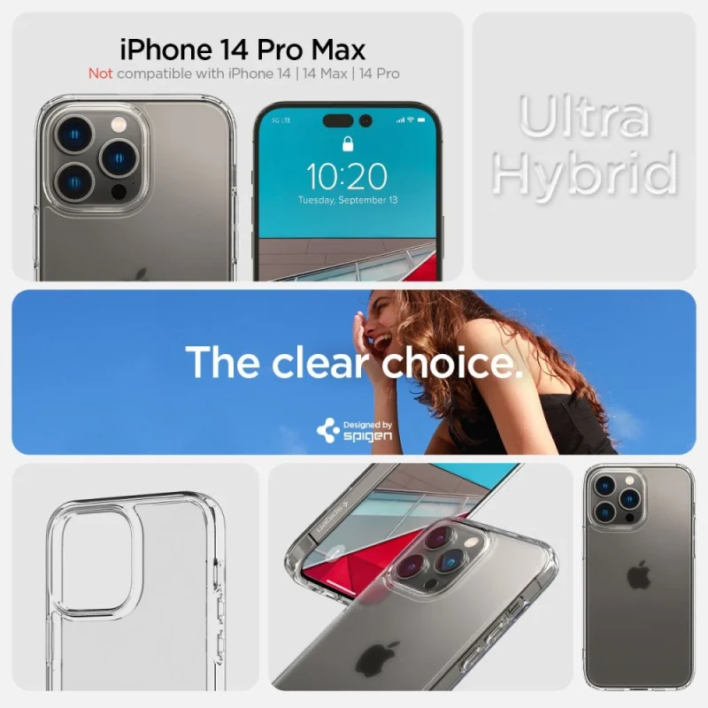 Etui Spigen Ultra Hybrid na iPhone 14 Pro Max - matowo-przezroczyste - obrazek 7