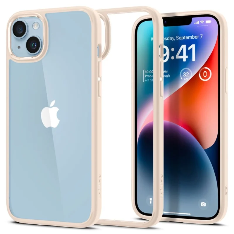 Etui Spigen Ultra Hybrid na iPhone 14 Plus - piaskowe