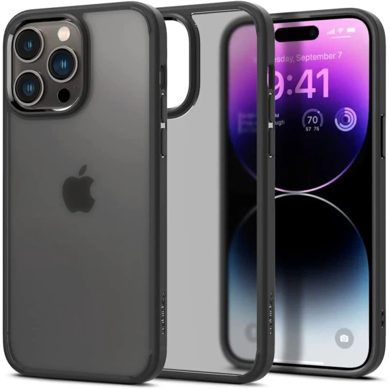 Etui Spigen Ultra Hybrid na iPhone 14 Pro - matowo-czarne