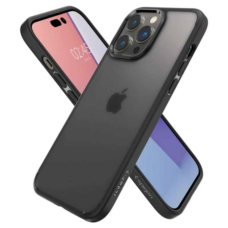 Etui Spigen Ultra Hybrid na iPhone 14 Pro - matowo-czarne - obrazek 15