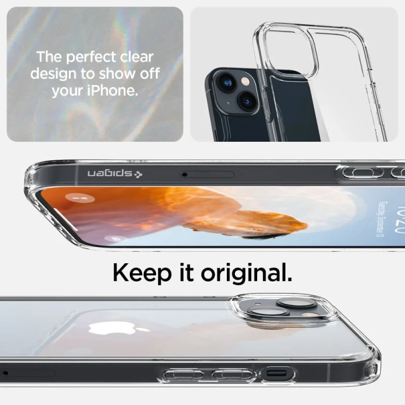 Etui Spigen Ultra Hybrid na iPhone 14 - przezroczyste - obrazek 7