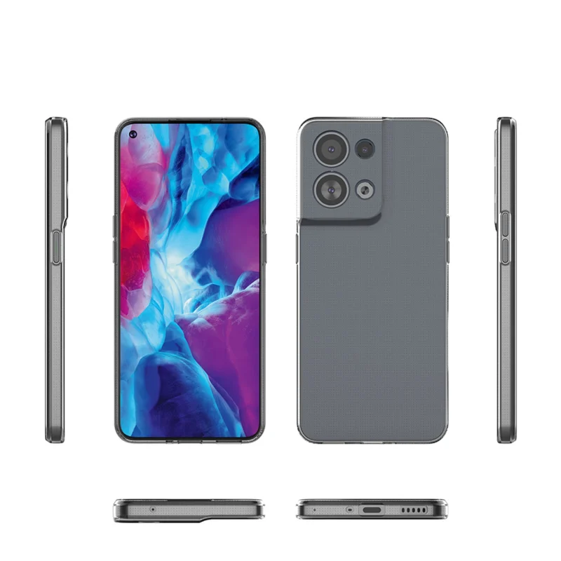 Ultra Clear 0.5mm etui Oppo Reno 8 cienki pokrowiec przezroczyste - obrazek 3