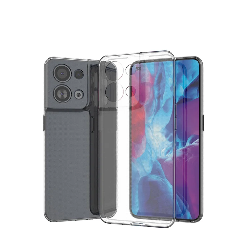 Ultra Clear 0.5mm etui Oppo Reno 8 cienki pokrowiec przezroczyste - obrazek 4