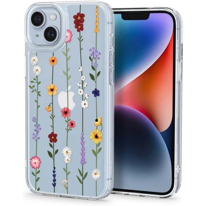 Etui Spigen Cyrill Cecile na iPhone 14 Plus - przezroczyste w kwiaty