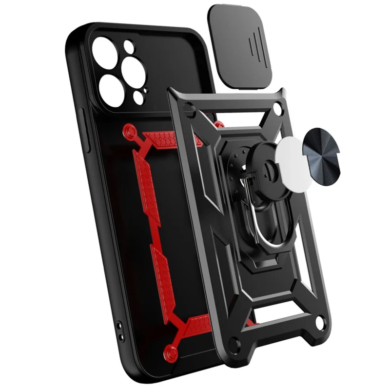 Hybrid Armor Camshield etui iPhone 14 pancerny pokrowiec z osłoną na aparat niebieskie - obrazek 8