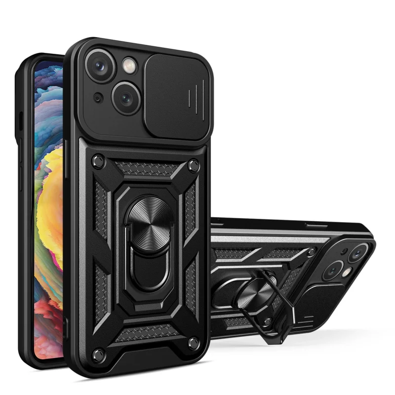 Hybrid Armor Camshield etui iPhone 14 Plus pancerny pokrowiec z osłoną na aparat czarne