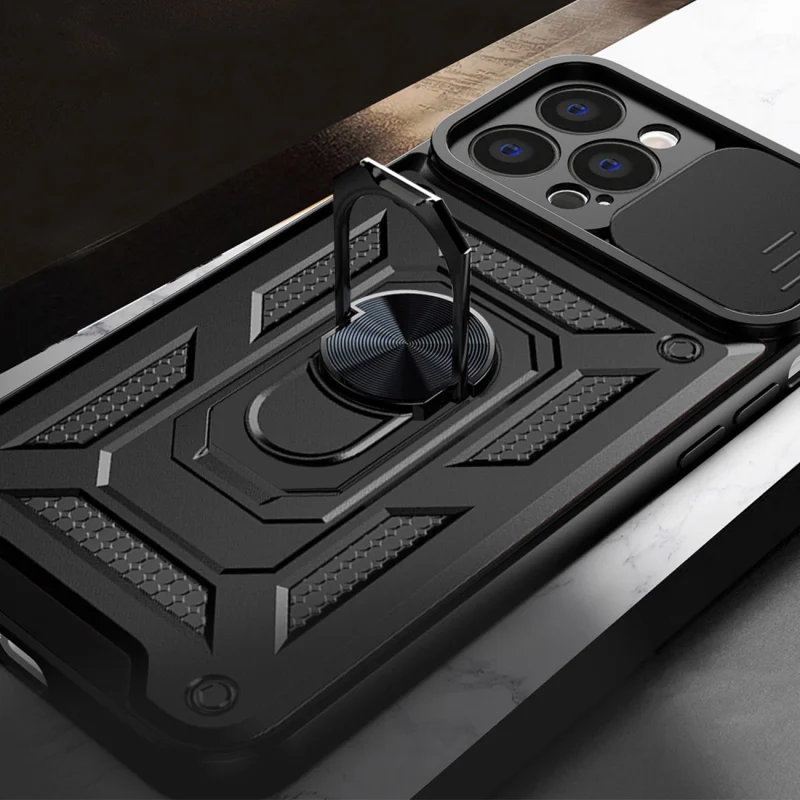 Hybrid Armor Camshield etui iPhone 13 Pro Max pancerny pokrowiec z osłoną na aparat różowe - obrazek 7