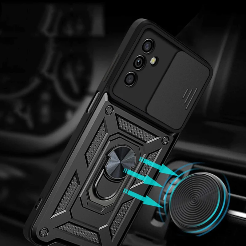 Hybrid Armor Camshield etui Samsung Galaxy A13 5G pancerny pokrowiec z osłoną na aparat niebieskie - obrazek 3