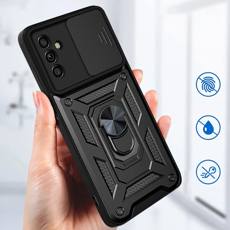 Hybrid Armor Camshield etui Samsung Galaxy A13 5G pancerny pokrowiec z osłoną na aparat niebieskie - obrazek 6