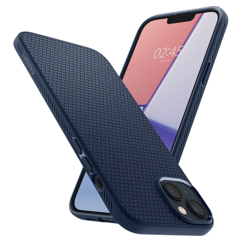 Etui Spigen Liquid Air na iPhone 14 Plus - niebieskie - obrazek 8