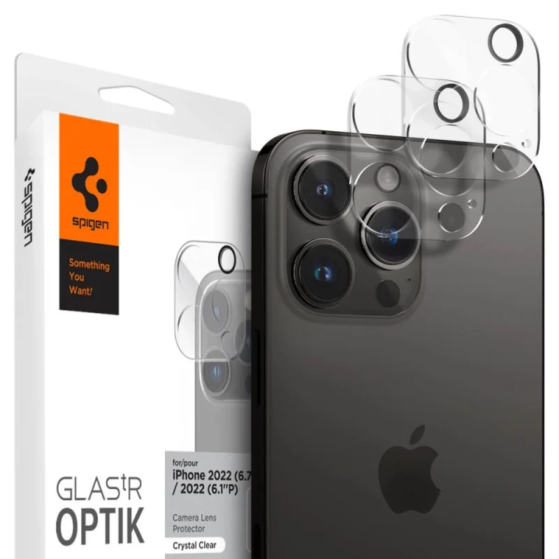 Osłona aparatu Spigen Optik.tR Camera Protector na iPhone 14 Pro / 14 Pro Max - przezroczysta 2 szt.