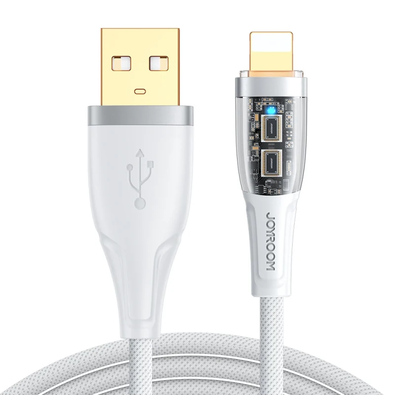 Kabel Joyroom Star-Cloud Series A3 USB-A / Lightning 2.4A 1.2m z inteligentnym wyłącznikiem - biały - obrazek 2