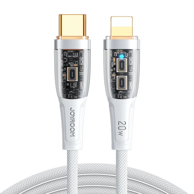 Kabel Joyroom Star-Cloud Series A3 USB-C / Lightning 20W 1.2m z inteligentnym wyłącznikiem - biały - obrazek 2