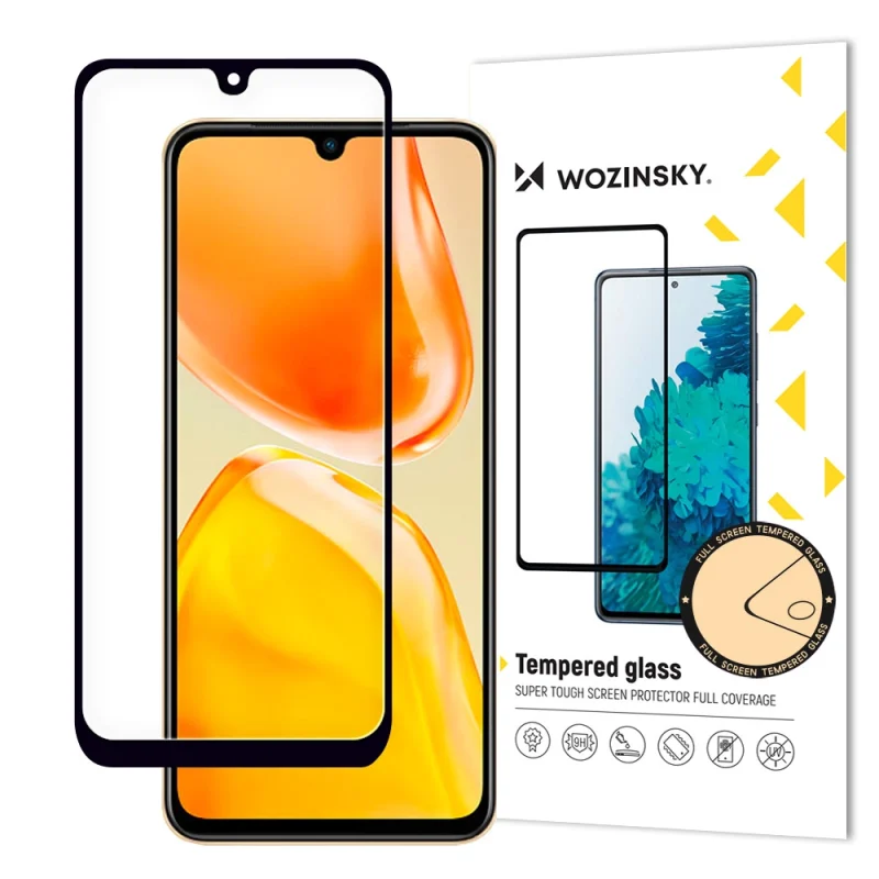 Wozinsky Full Glue szkło hartowane Vivo X80 Lite / V25 na cały ekran z ramką czarny (case friendly)