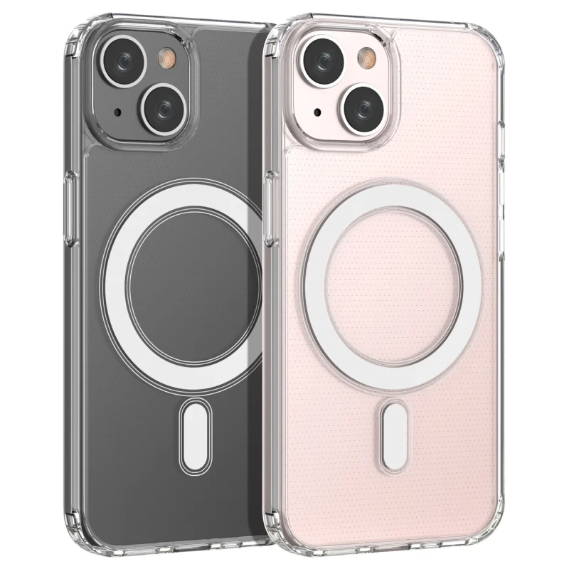 Etui magnetyczne Clear Magnetic Case z MagSafe do iPhone 14  ze srebrnym ringiem - przezroczyste - obrazek 6