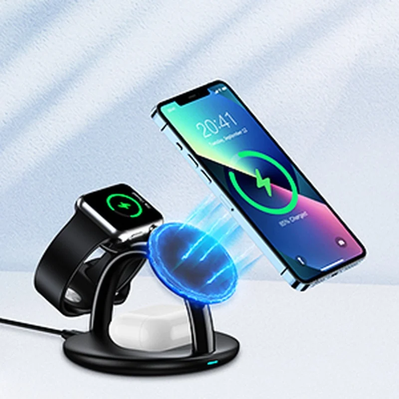 Choetech indukcyjna stacja ładująca 3w1 iPhone 12/13/14, AirPods Pro, Apple Watch czarny (T587-F) - obrazek 13