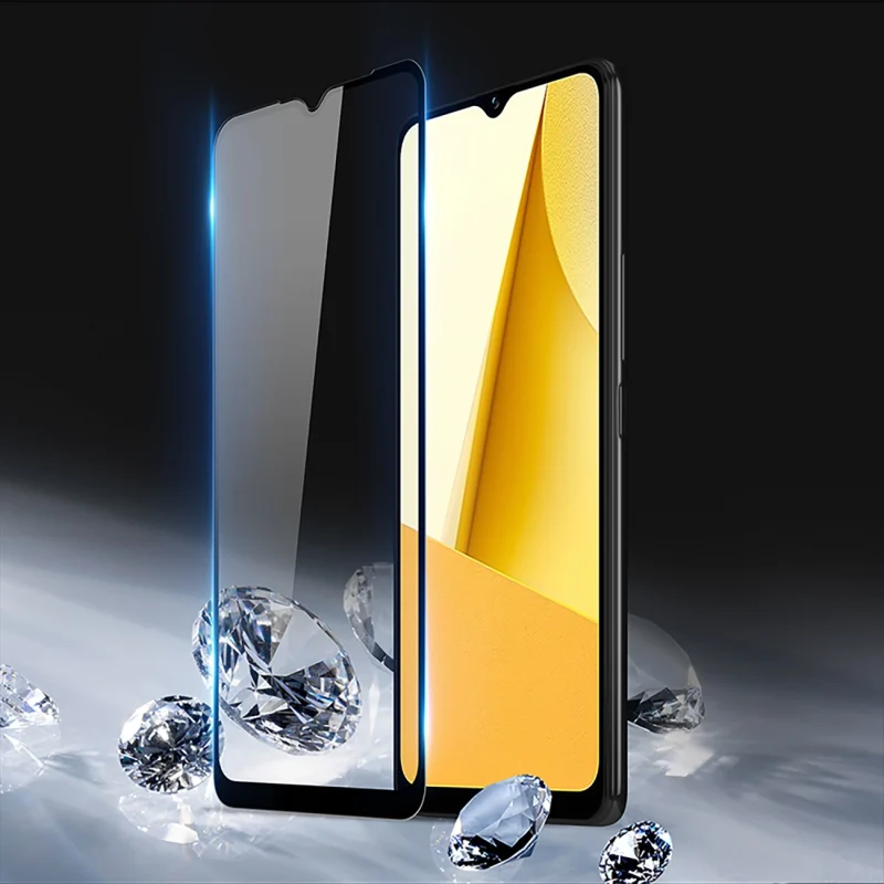 Dux Ducis 9D Tempered Glass szkło hartowane Vivo Y16 / Y02s na cały ekran z ramką czarny (case friendly) - obrazek 5