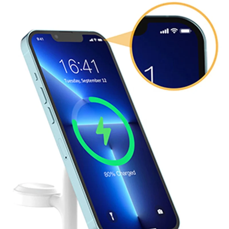 Choetech T585-F indukcyjna stacja ładująca 3w1 iPhone 12/13, AirPods Pro, Apple Watch biały - obrazek 12