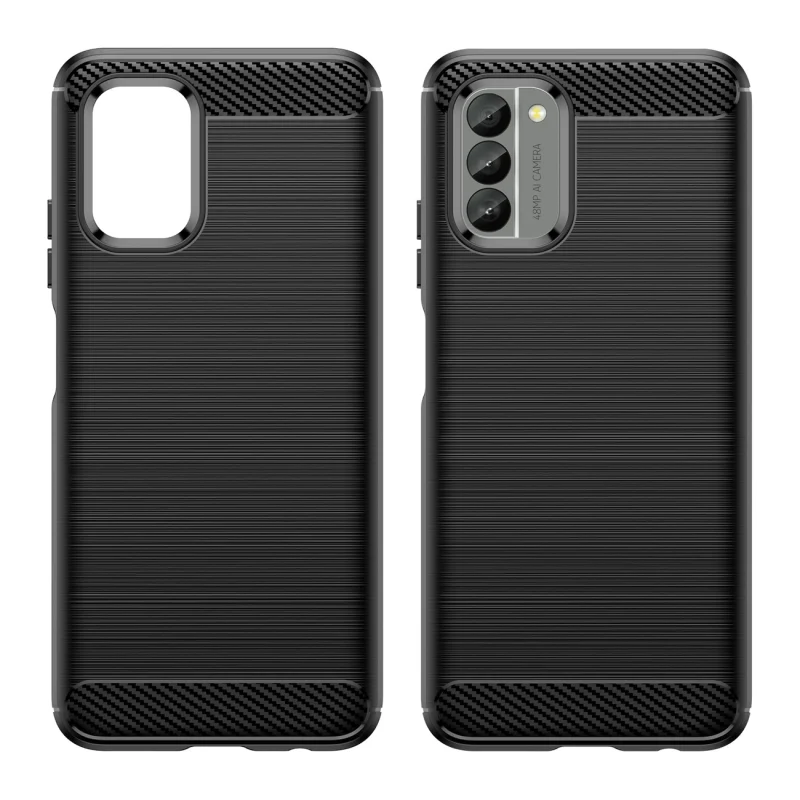 Carbon Case etui Nokia G400 elastyczny silikonowy karbonowy pokrowiec czarne - obrazek 3