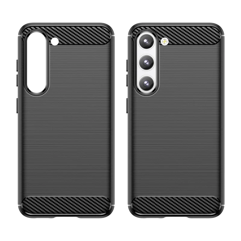 Carbon Case etui Samsung Galaxy S23+ elastyczny silikonowy karbonowy pokrowiec czarne - obrazek 8