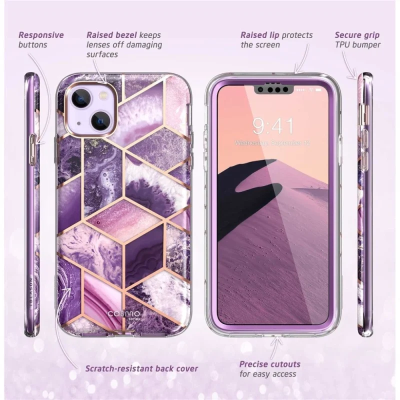 Etui Supcase Cosmo na iPhone 14 Plus - różowy marmur - obrazek 10